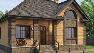 Проекты одноэтажных домов из кирпича | Строй-Щрб - Щербинка от 3565 рублей